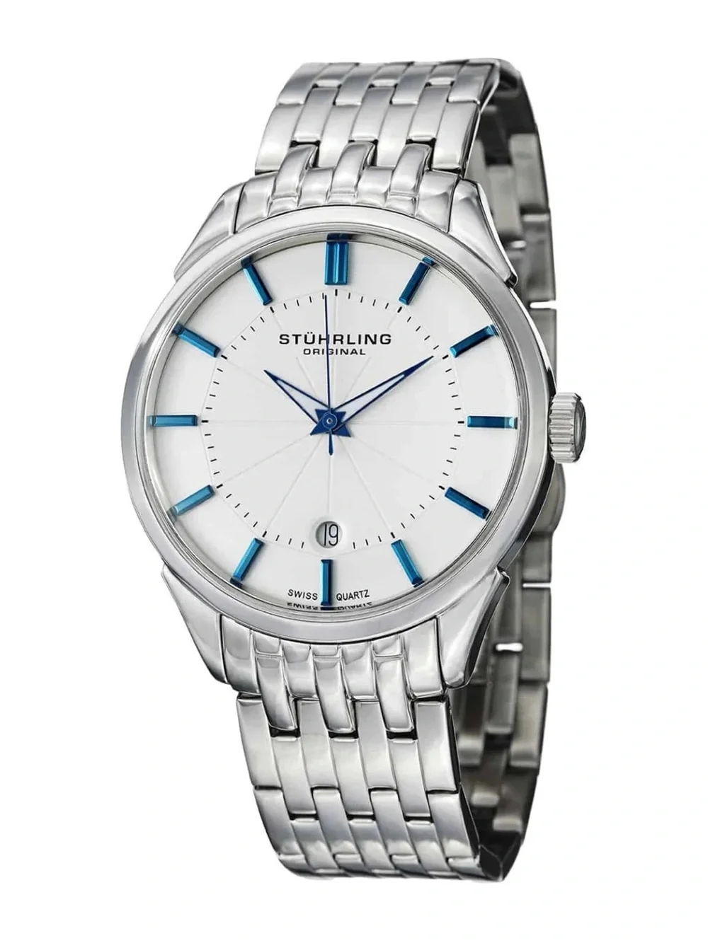 Stuhrling Original Men's Silver Watch Arlington 461 Quartz 40mm Classic